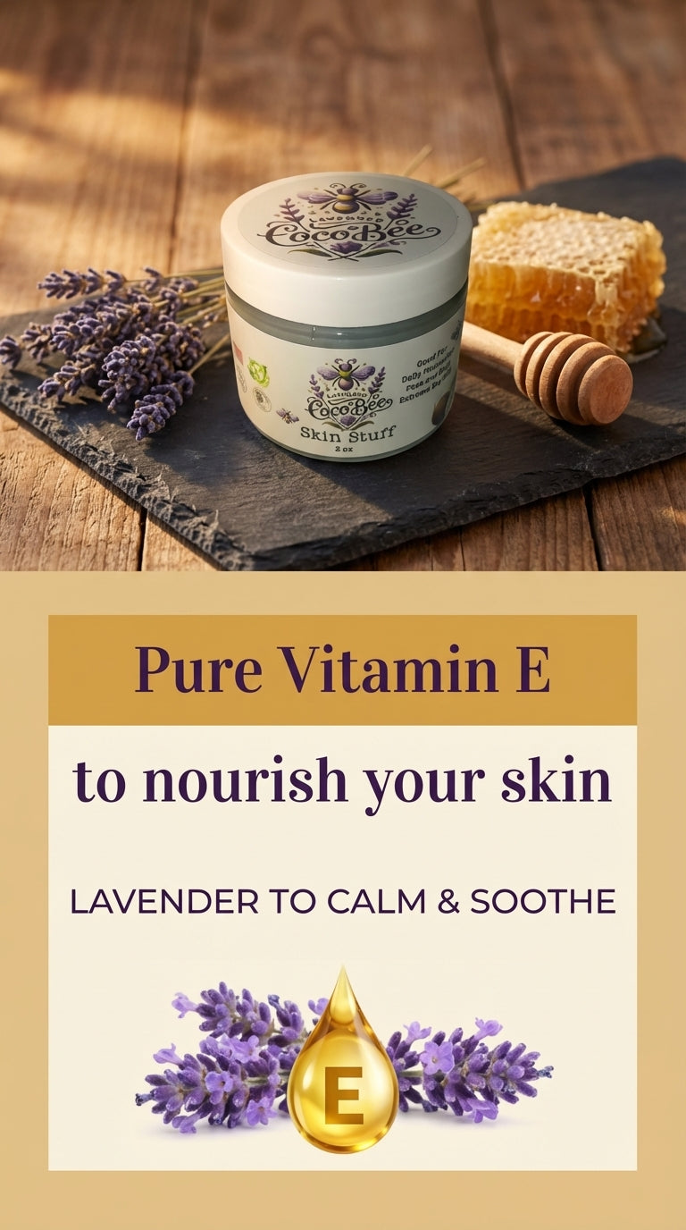 Lavender Coco Bee Skin Stuff: Pure Vitamin E Moisturizer 2oz